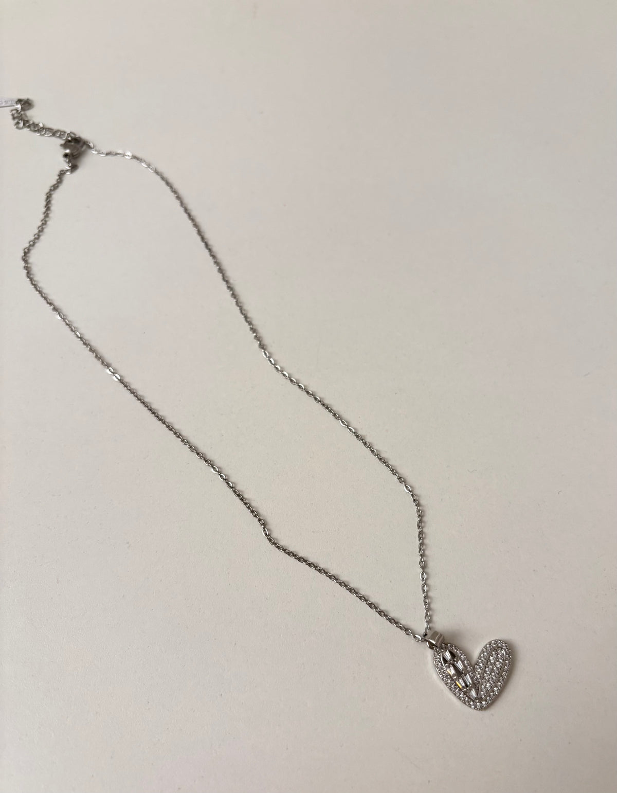 Silver Heart Neckchain Anti Tarnish