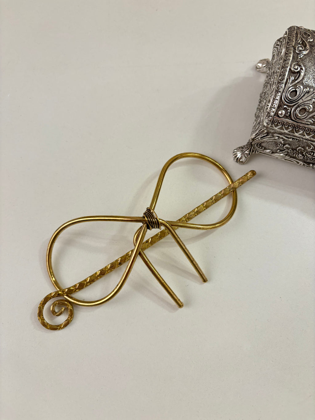 Knot Oxidised Hair Bun With Stick