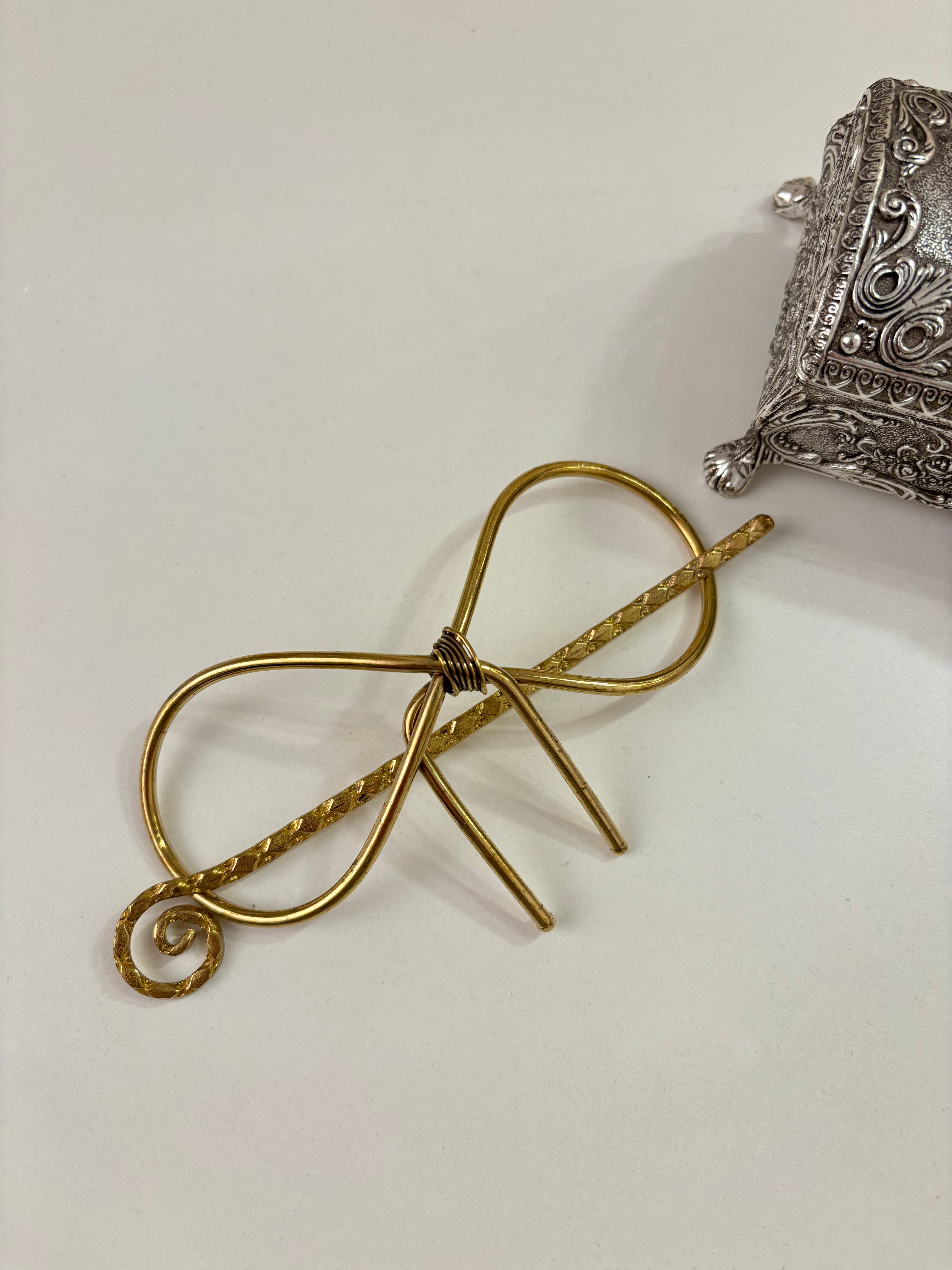 Knot Oxidised Hair Bun With Stick