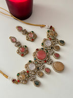 Premium Turkish Sabya Inspired Choker Set With Earrings