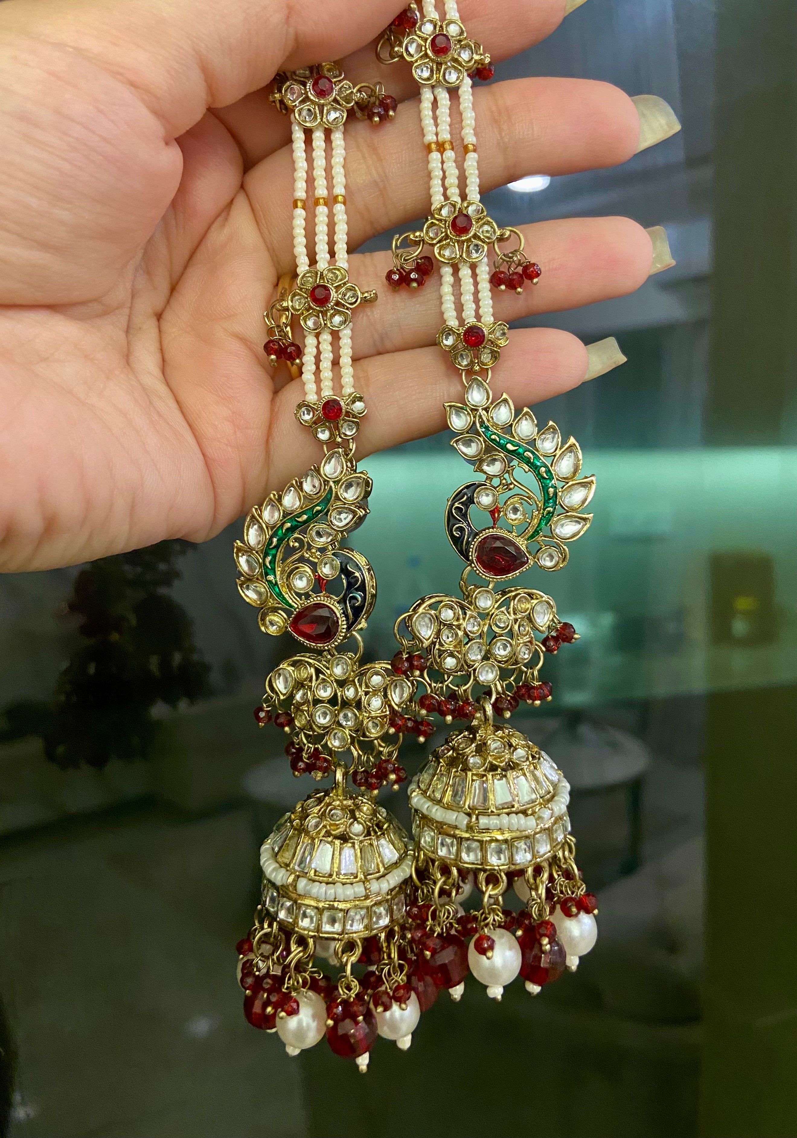 Mayuri Jhumkas With Sahara