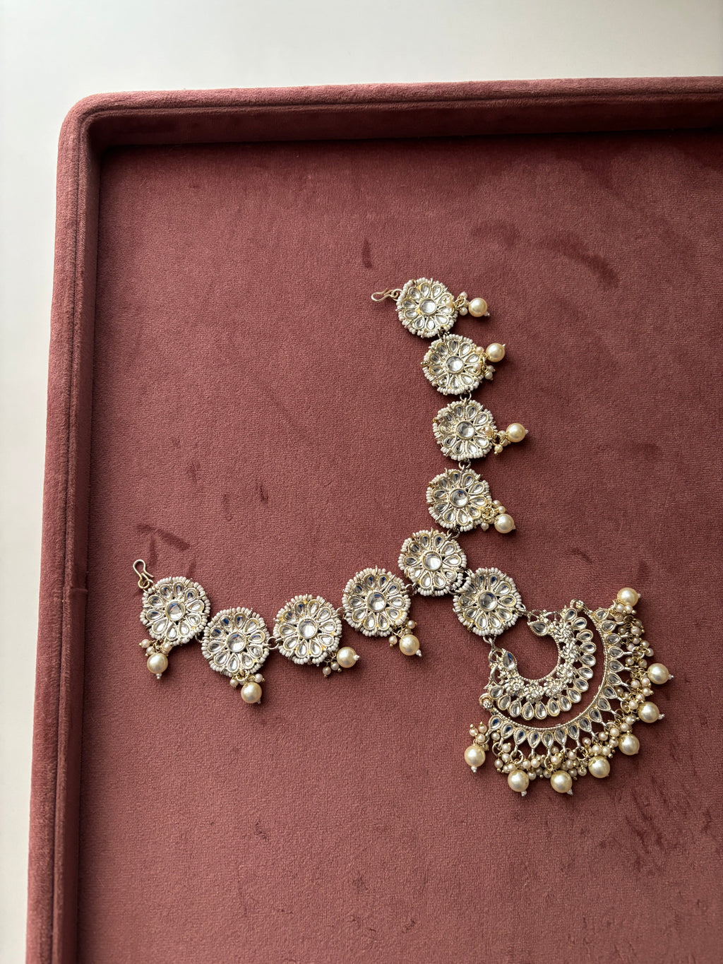 Heavy Look Kundan Back Hair Accessorie Design-1
