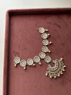 Heavy Look Kundan Back Hair Accessorie Design-1
