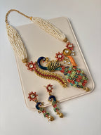 Hetal Peacock Necklace With Earrings