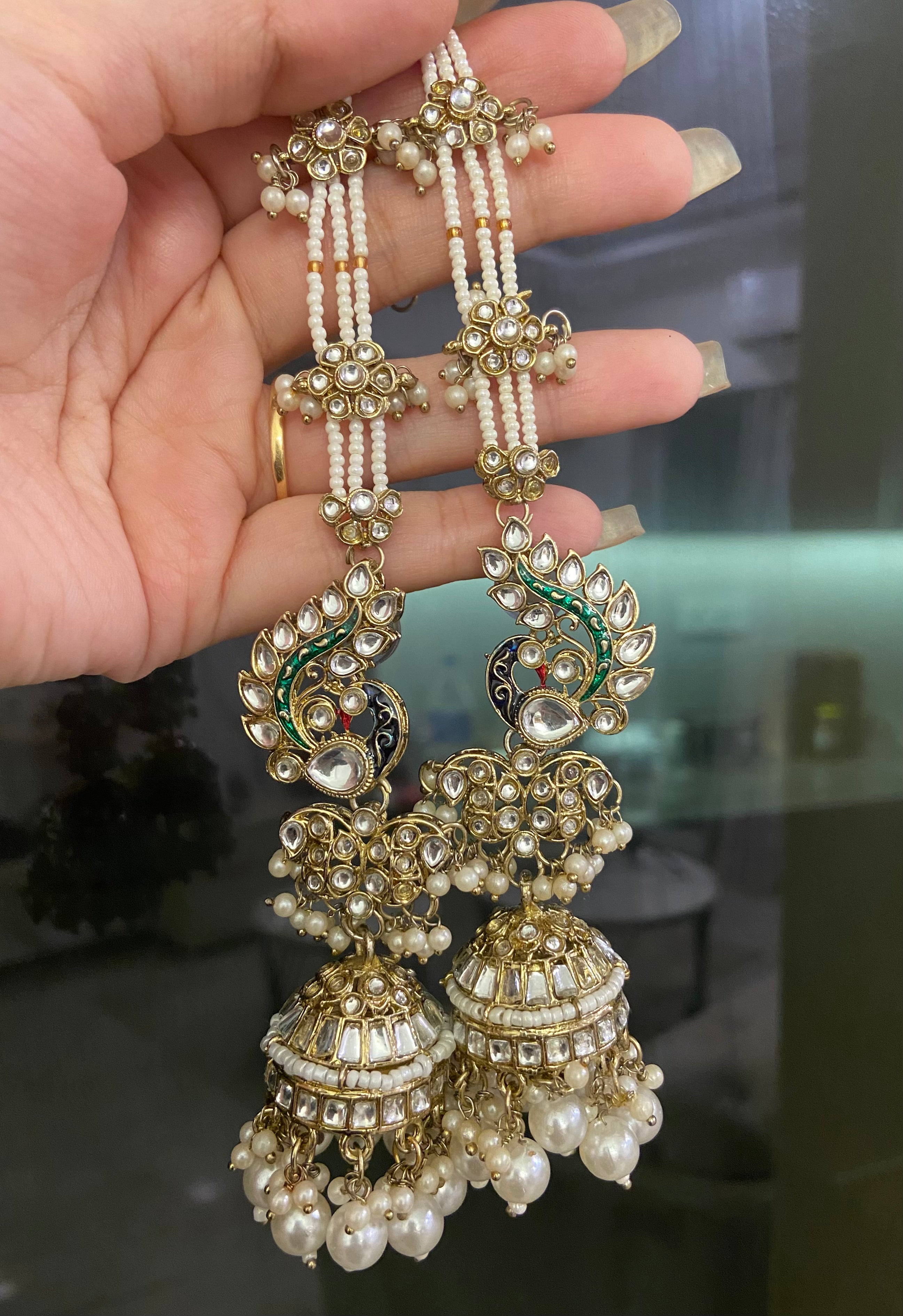 Mayuri Jhumkas With Sahara