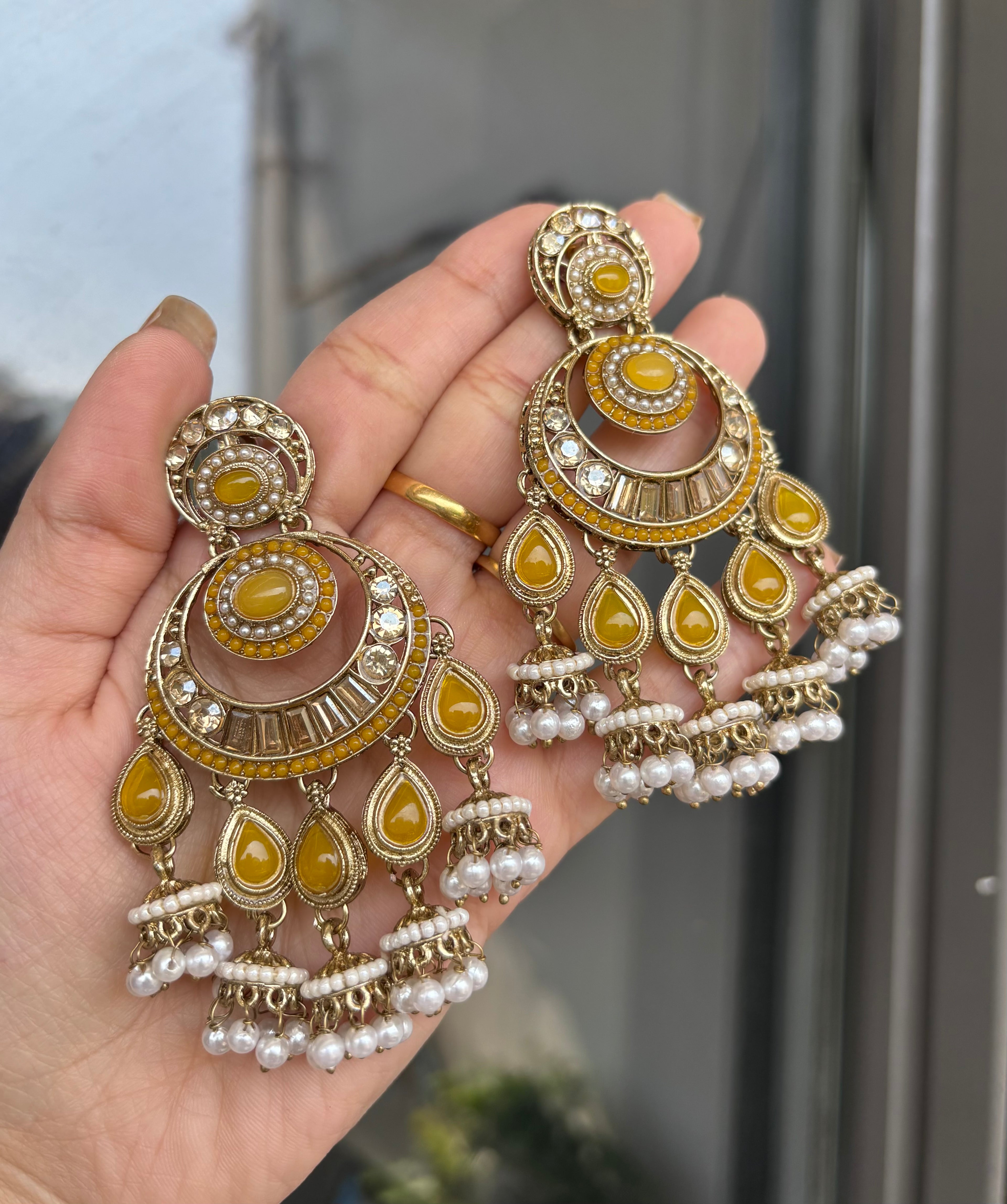 Aman Earrings ( Yellow)