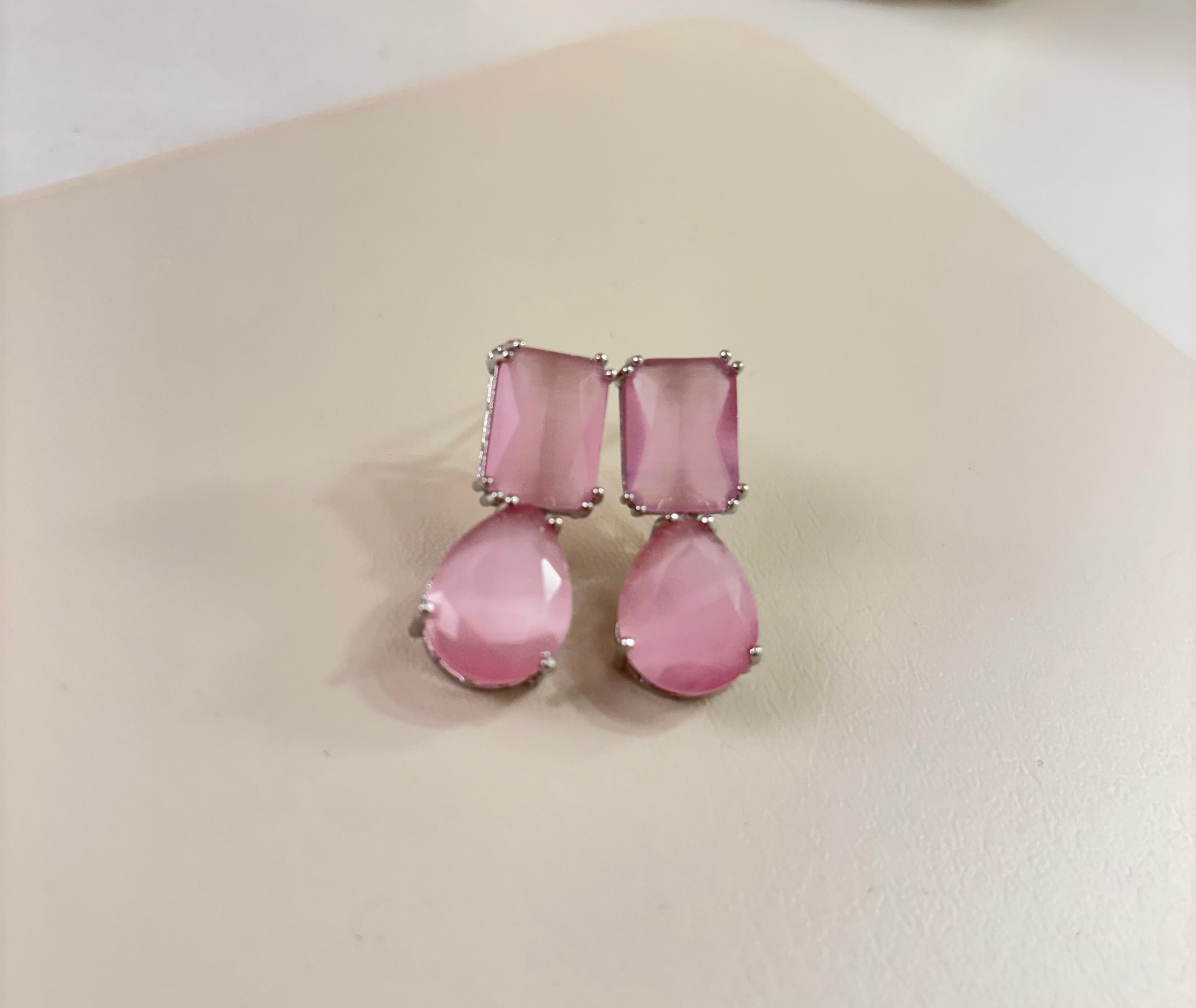 Drop Pink Earrings