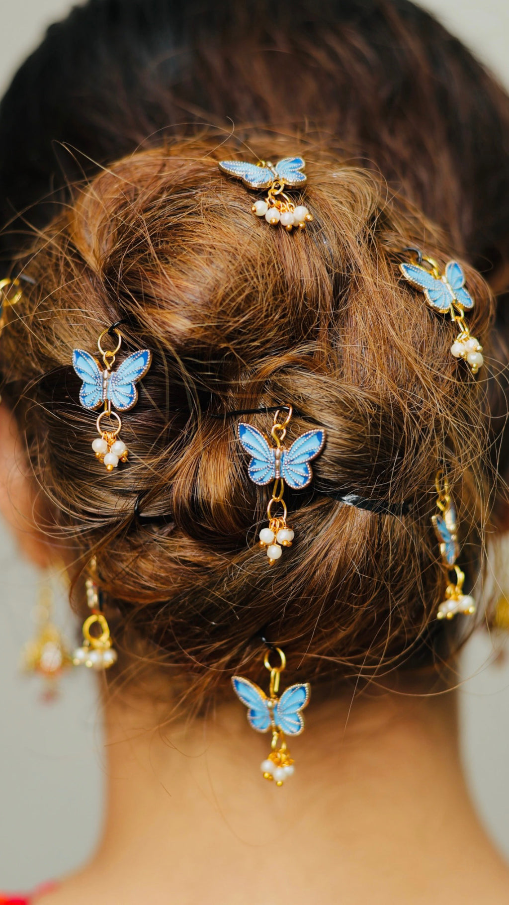 Blue Pearly Butterflies 🦋 (8 Pcs In 1 Set)