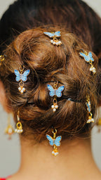 Blue Pearly Butterflies 🦋 (8 Pcs In 1 Set)