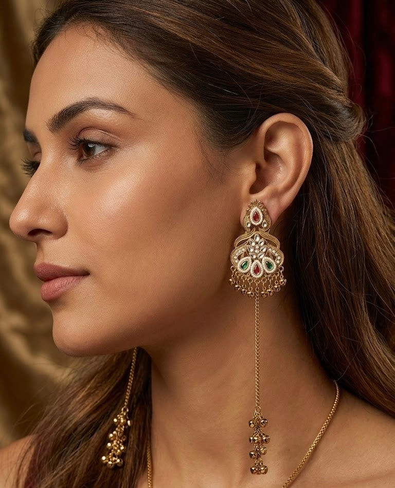 Gurpreet Kashmiri Long Earrings