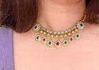 High Quality Designer Gold Look Like Necklace With Earrings