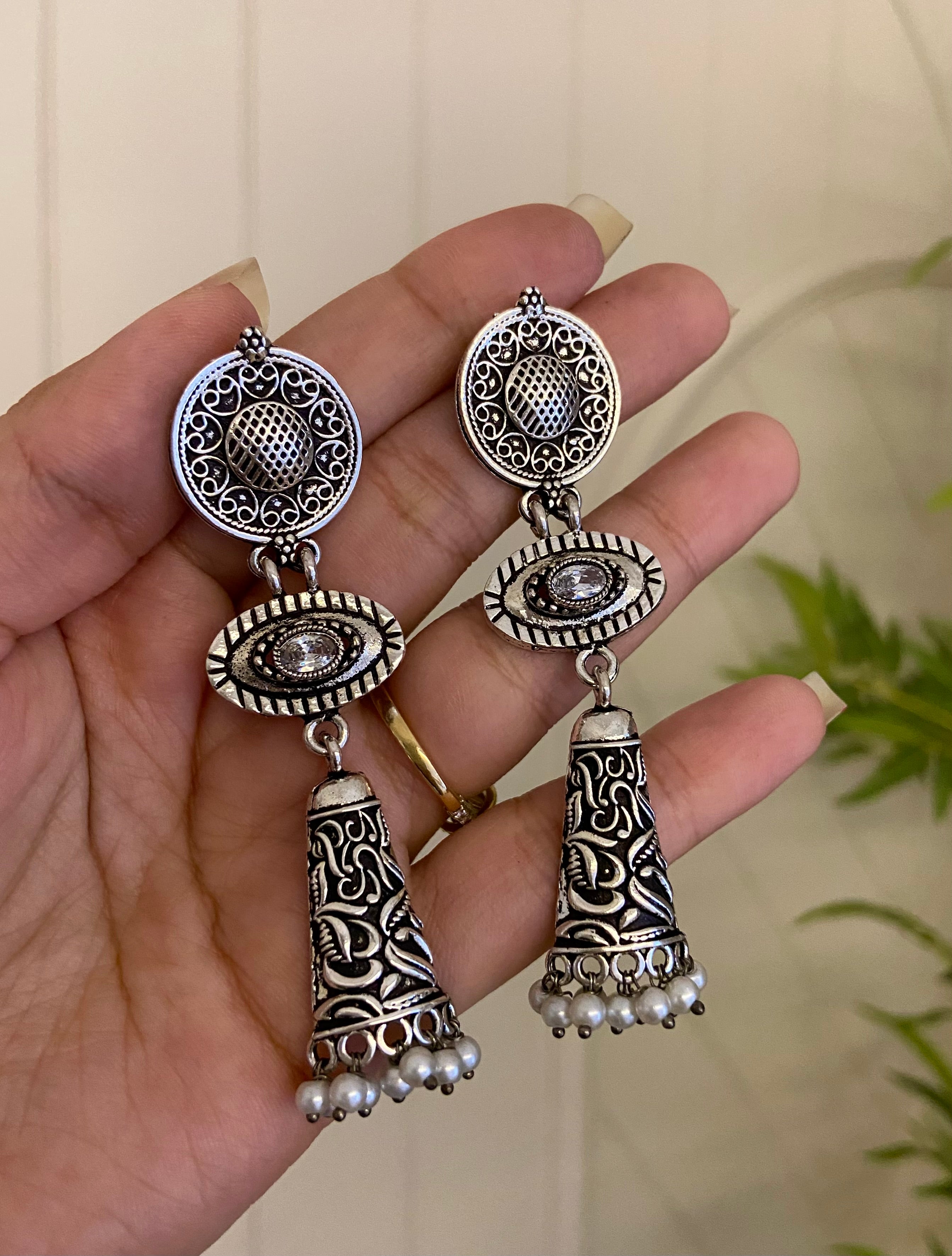 Long Silver Earrings