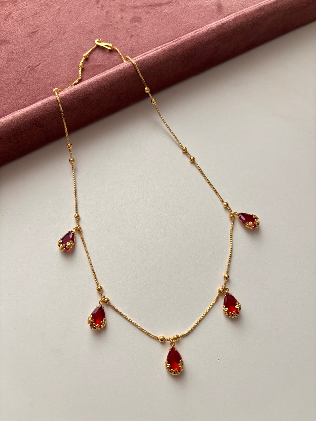 Ruby Droplet Neckchain