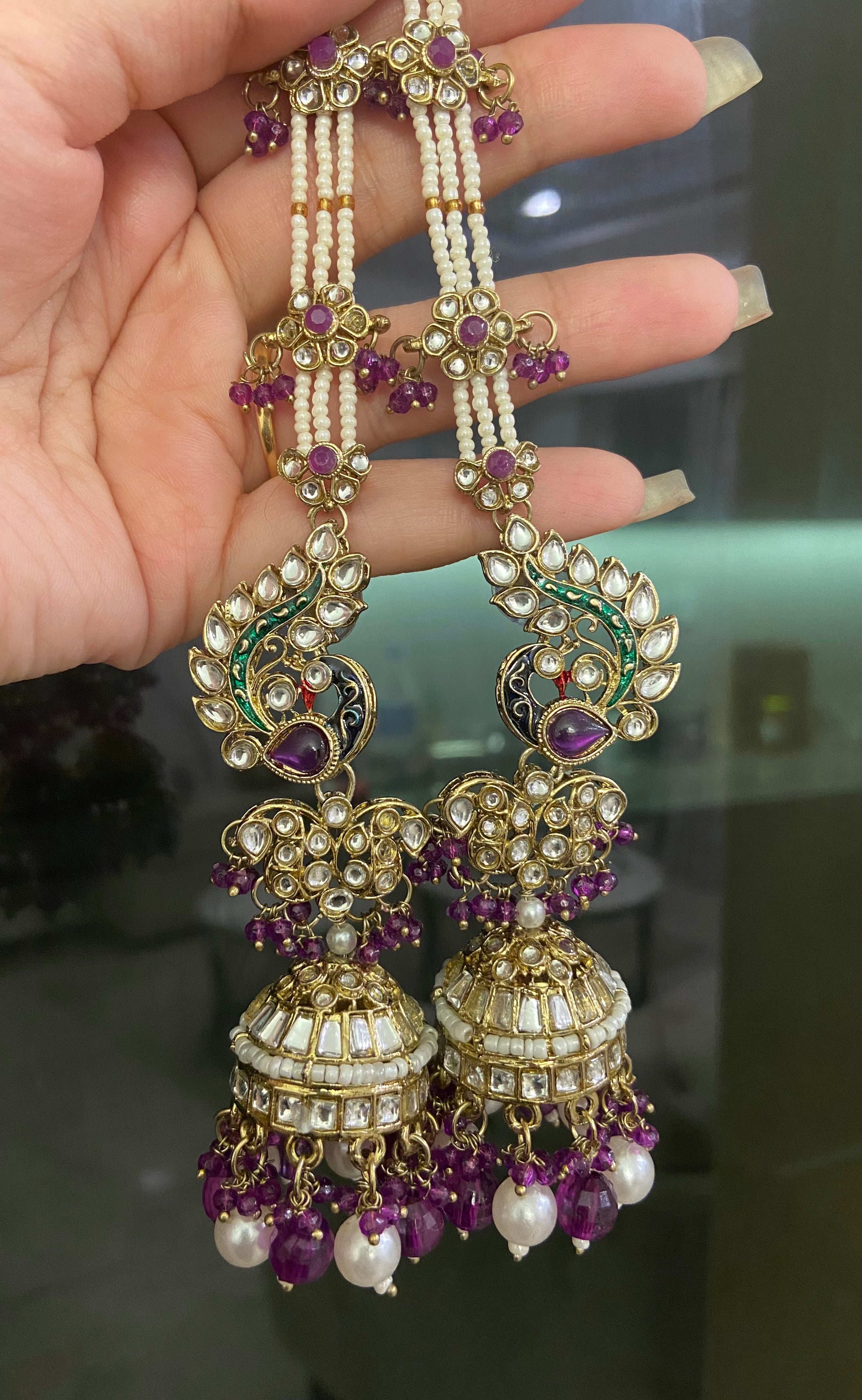 Mayuri Jhumkas With Sahara