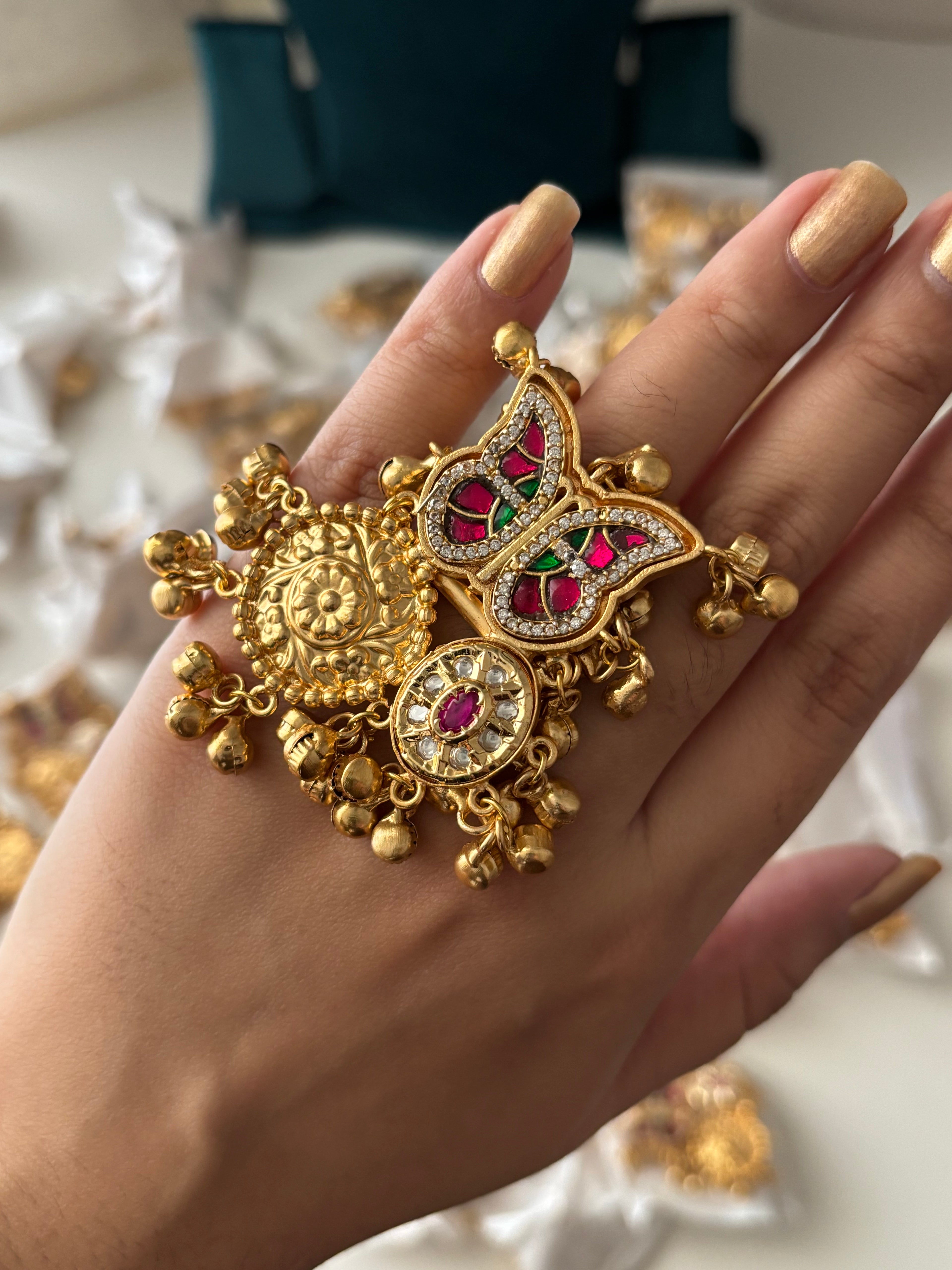 Butterfly Adjustable Brass Showstopper Ring
