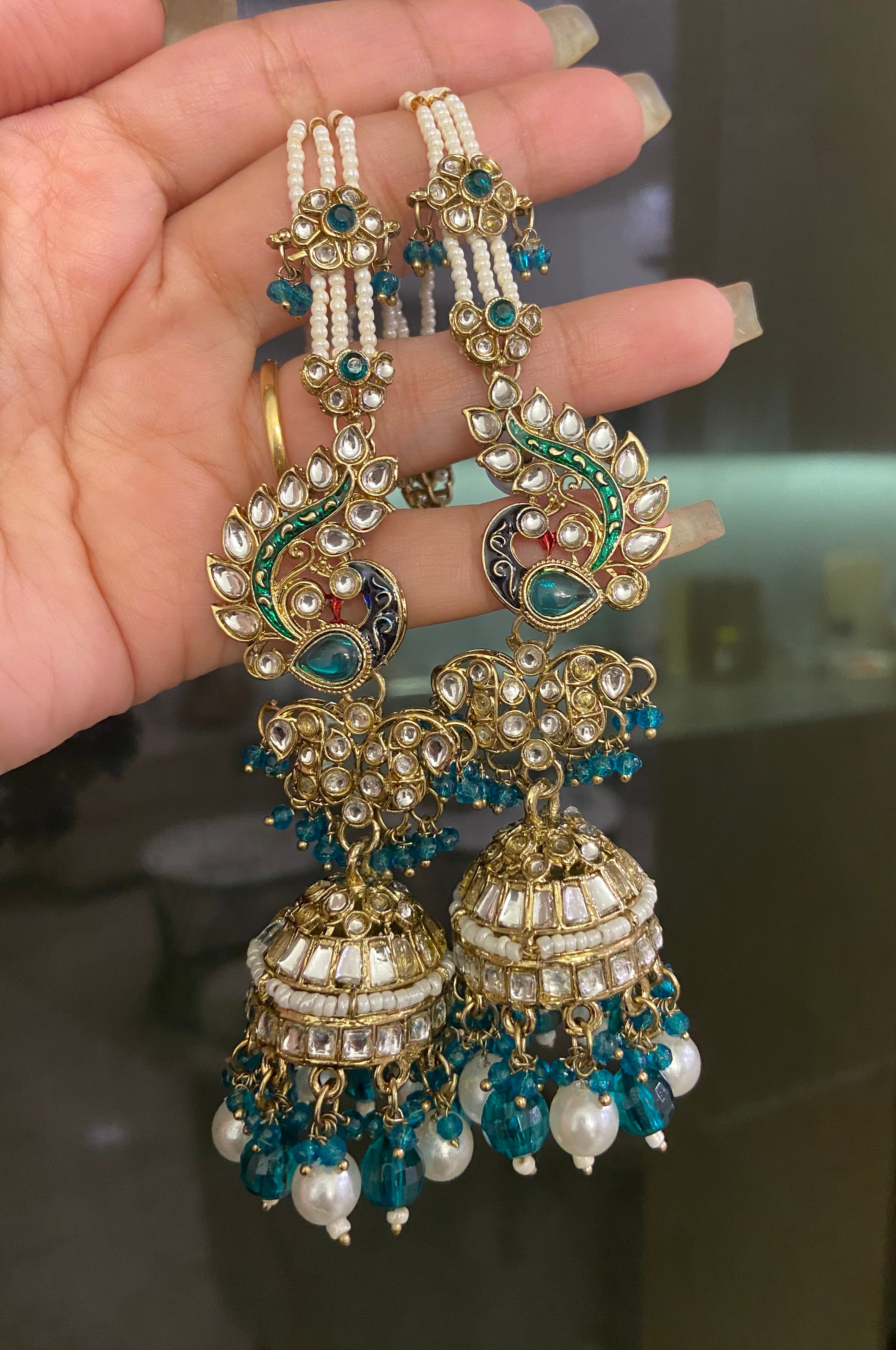 Mayuri Jhumkas With Sahara