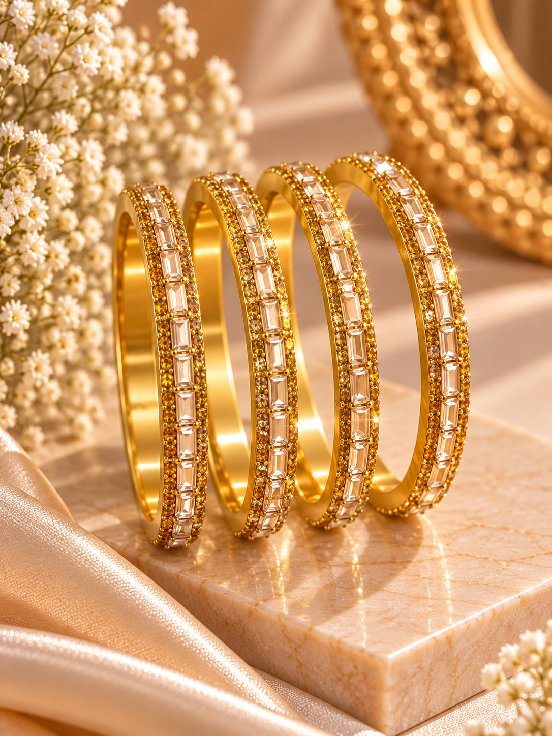 Mehreen Golden Bangles Set Of 4
