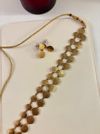 Gold Look Ginny Choker Set With Stud Design-2