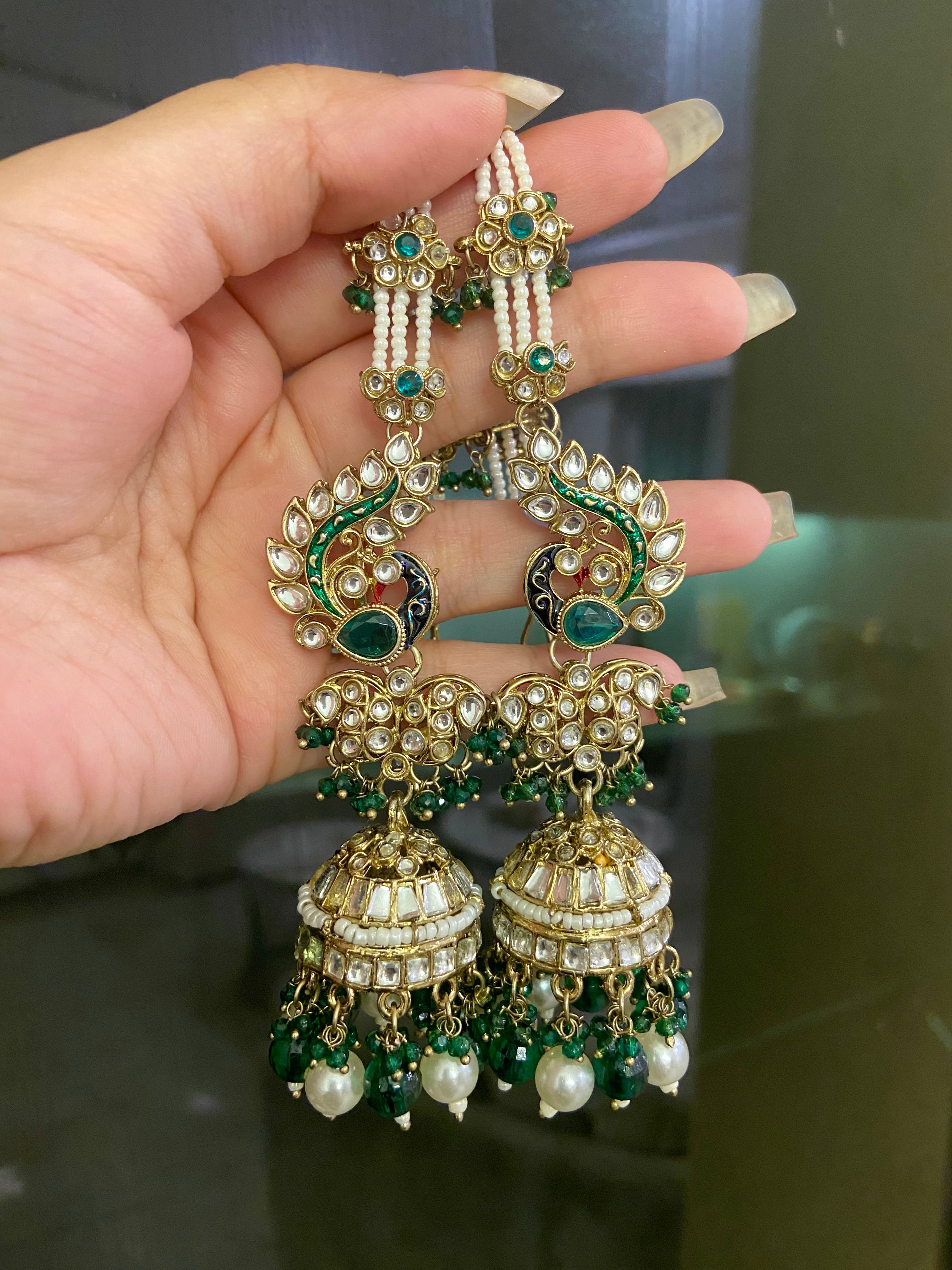 Mayuri Jhumkas With Sahara