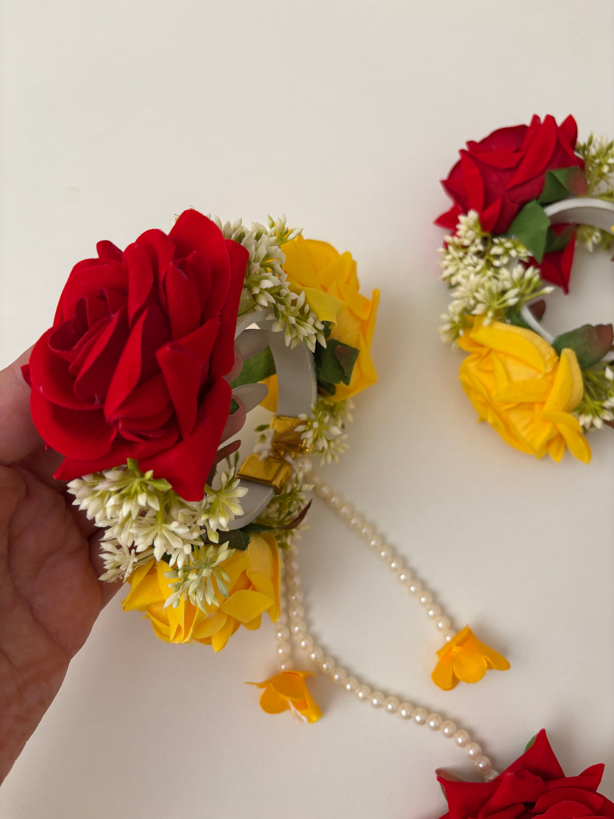 Floral Kaleera (Red/Yellow) Adjustable Size