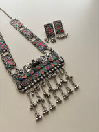 Long German Silver Haar With Earrings