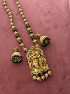Radha Krishan Haar With Jhumkas (Green)