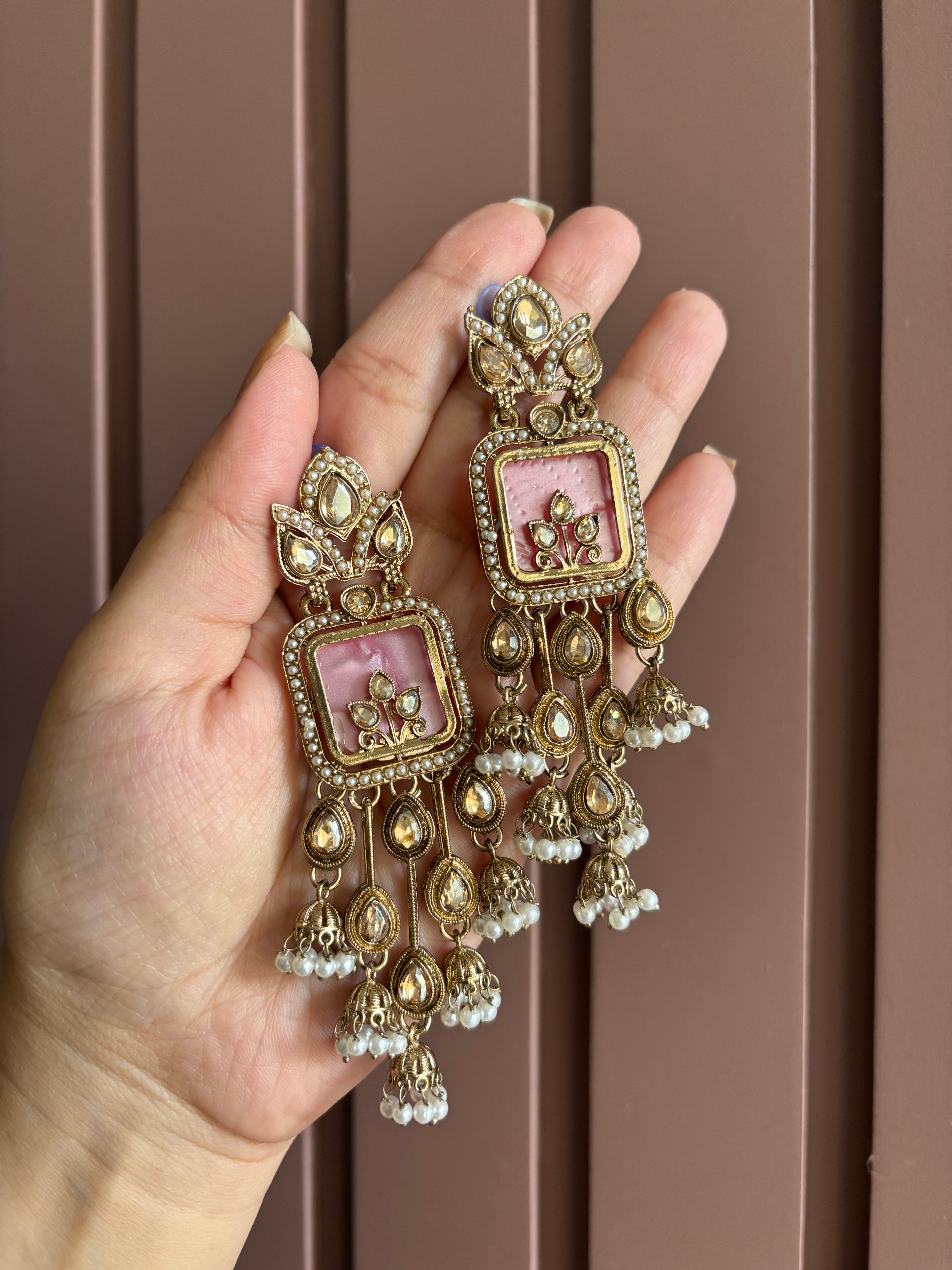Hetal Baby Pink Earrings