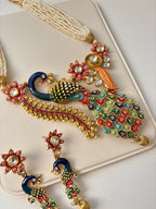 Hetal Peacock Necklace With Earrings