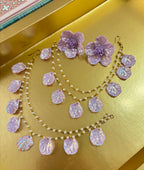 Lavender Rose Petal Earrings