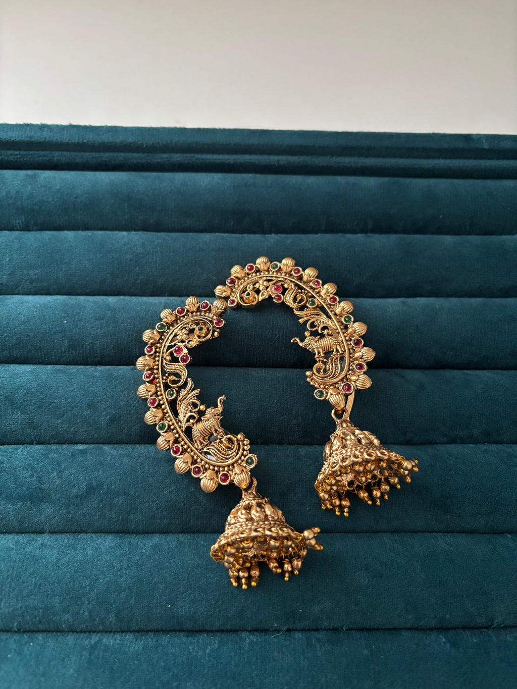 Peacock Brass Earcuff