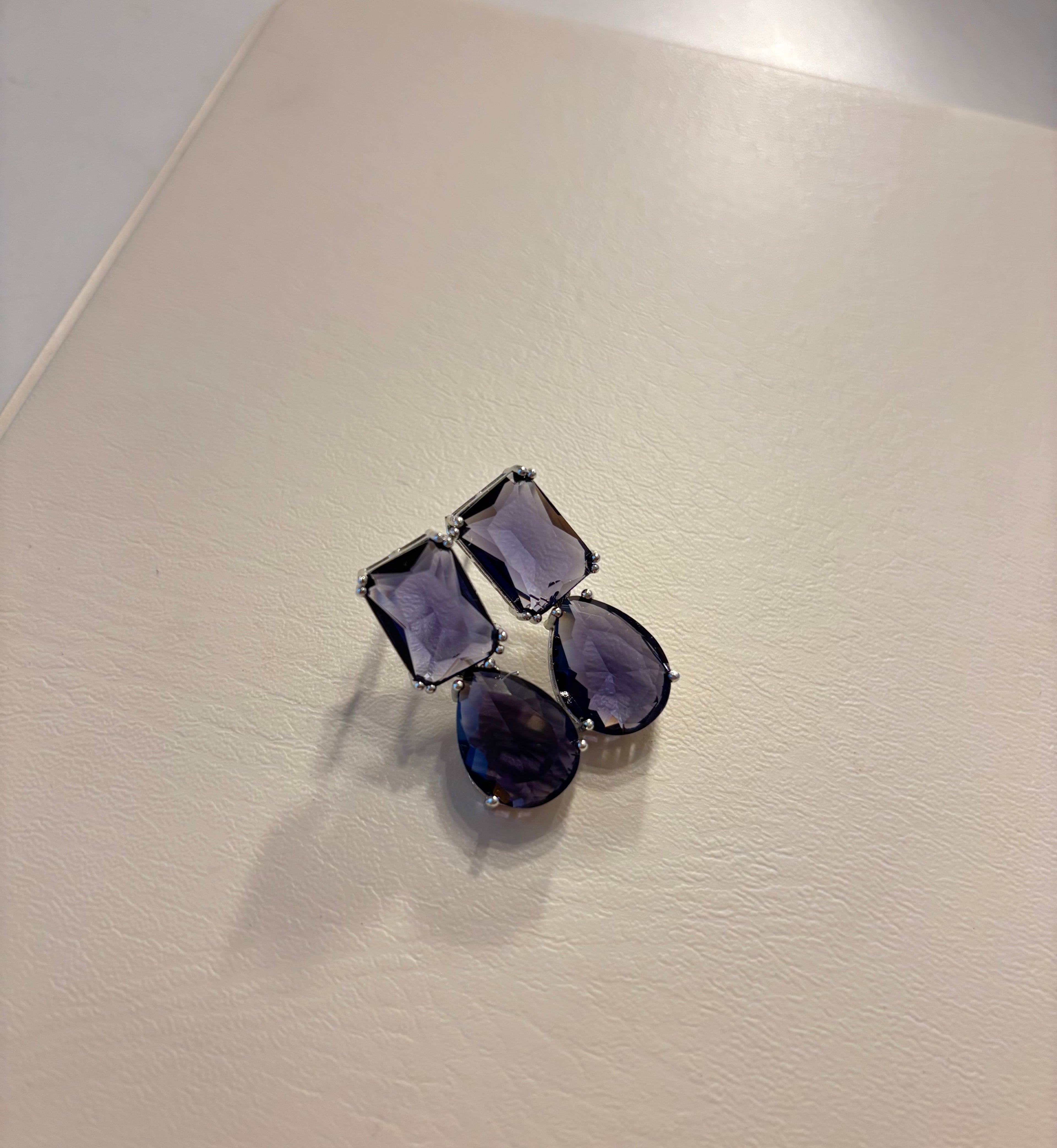 Double Purple Earrings