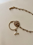 Flower CZ Press On Nose Ring With Side Layer