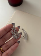 Feather American Diamond Earcuff