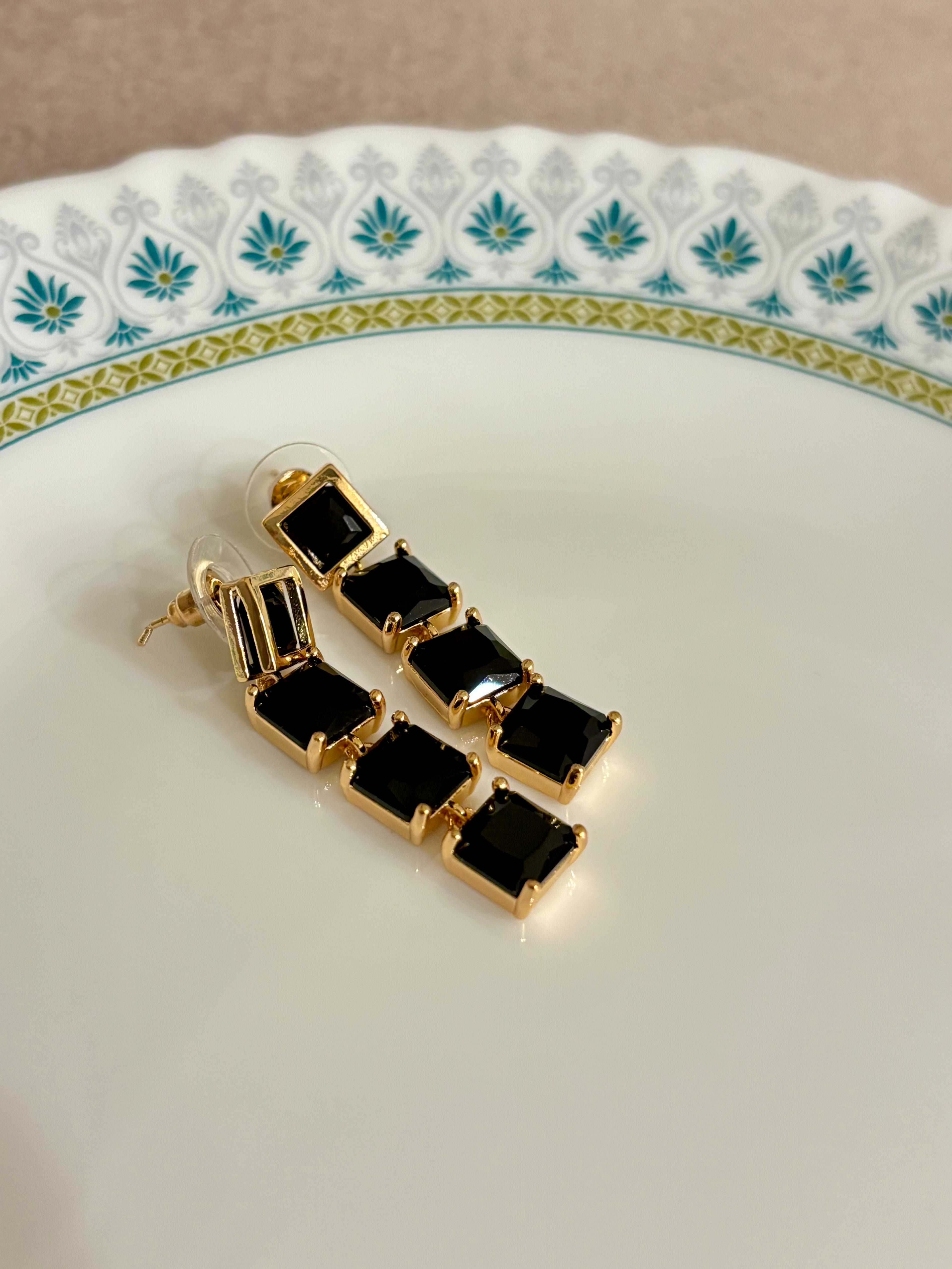 Black Crystal Earrings