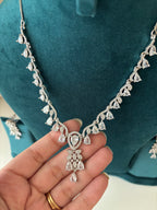 Elizabeth American Diamond Necklace With Earrings