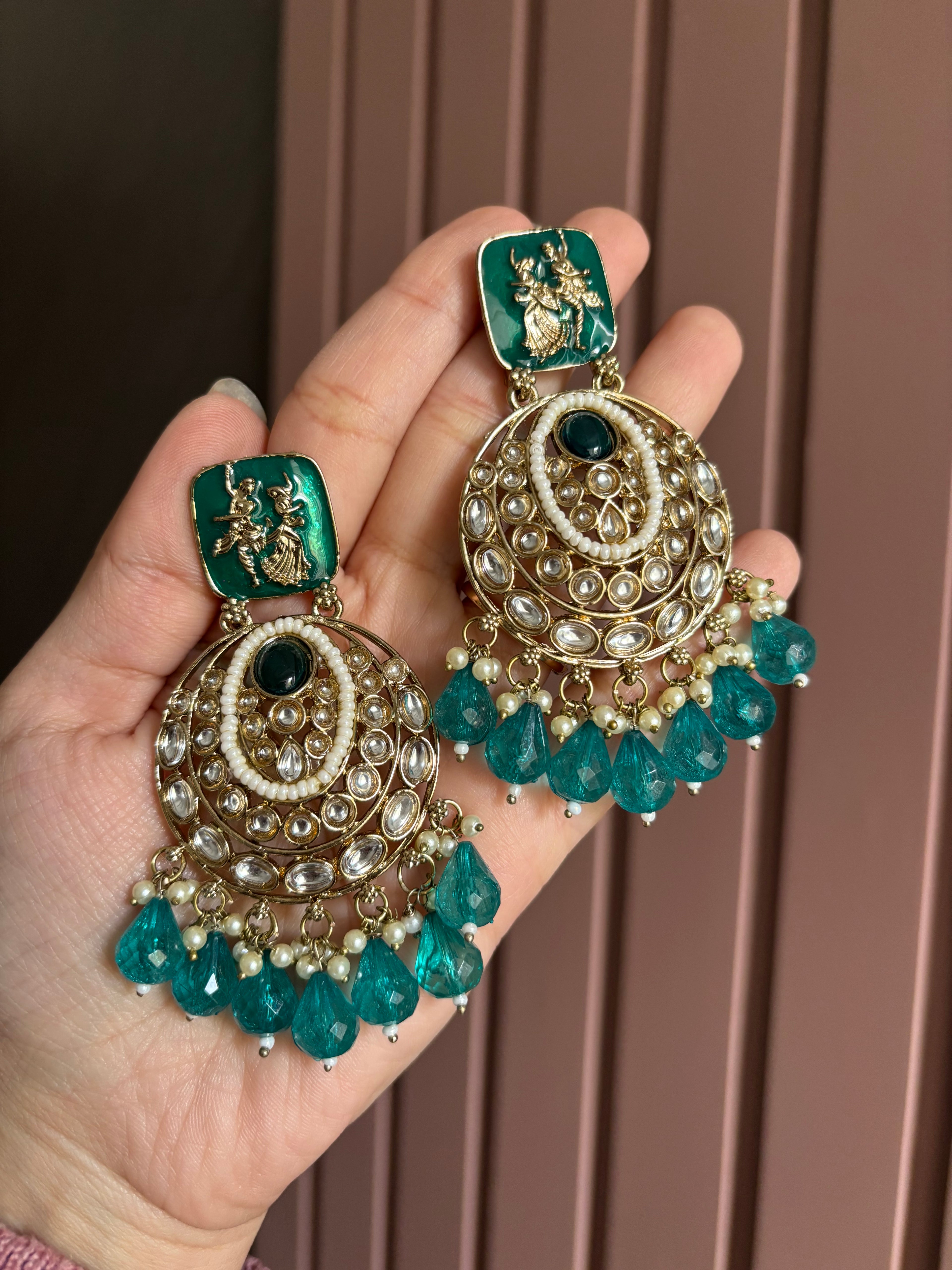 Radha Krishna Dancing Earrings