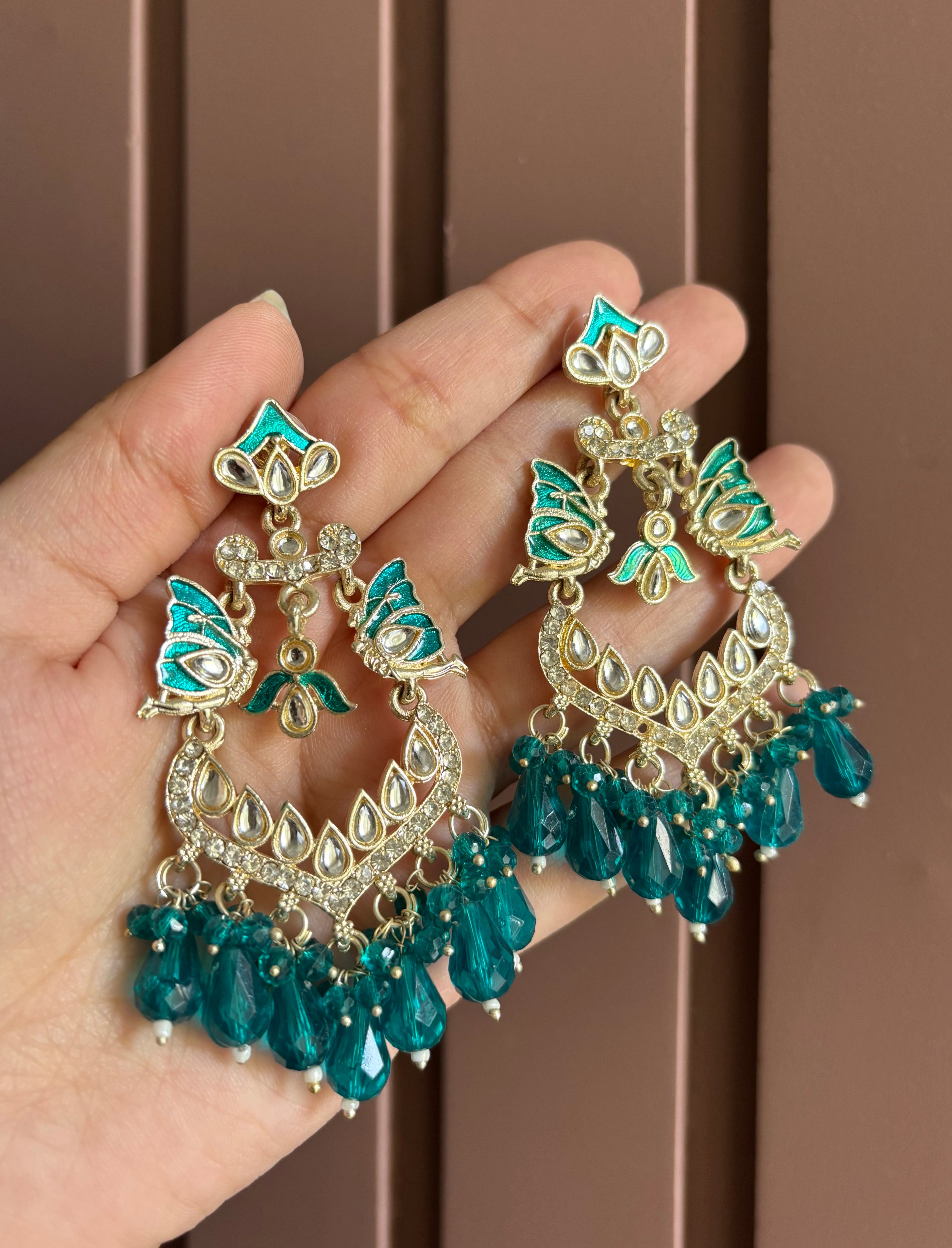 Rama Green Butterfly Earrings