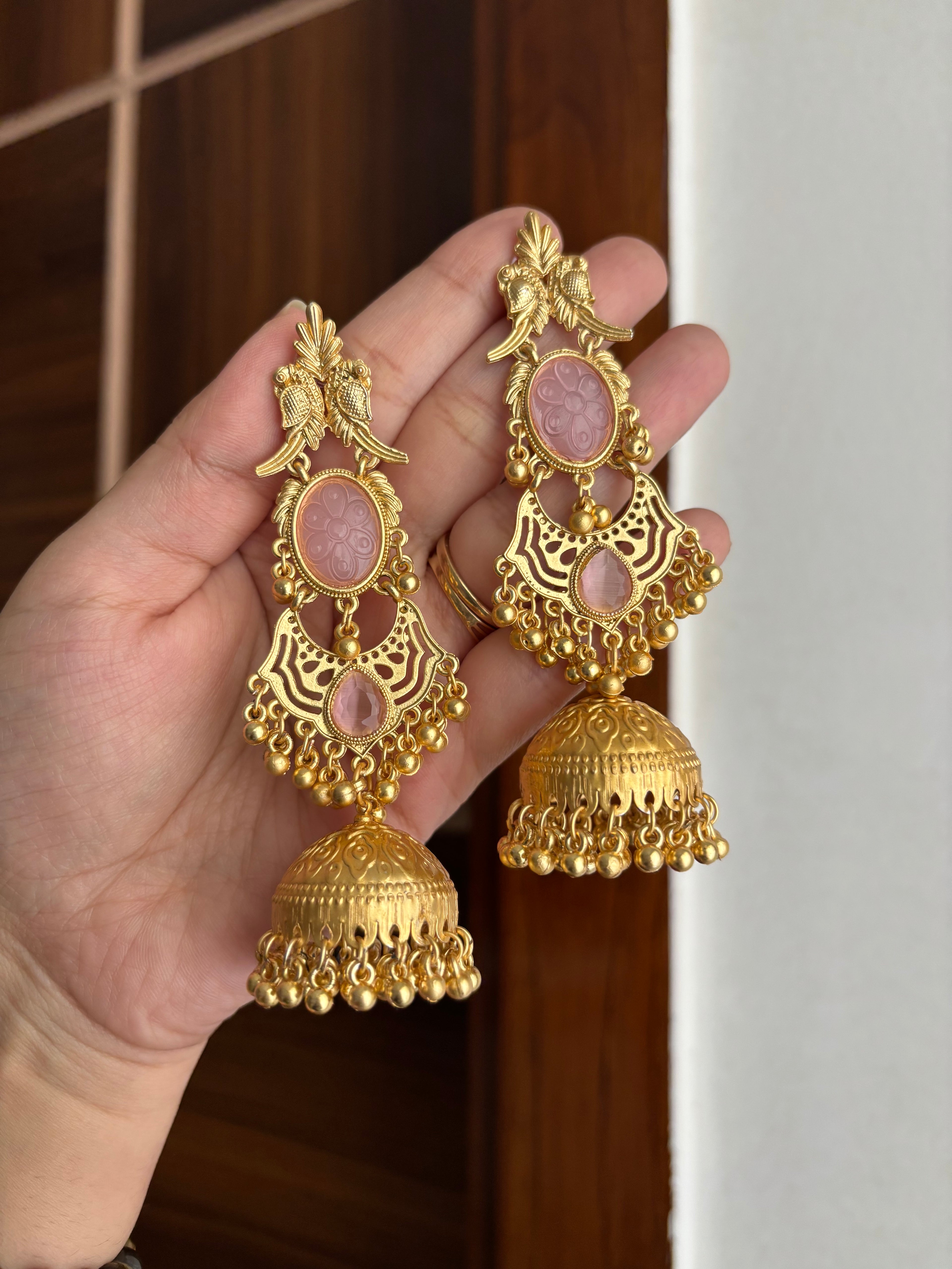 Baby Pink Jhumkas