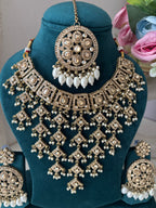 Noori Pakistani Style Layer Necklace With Mang Tikka & Earrings