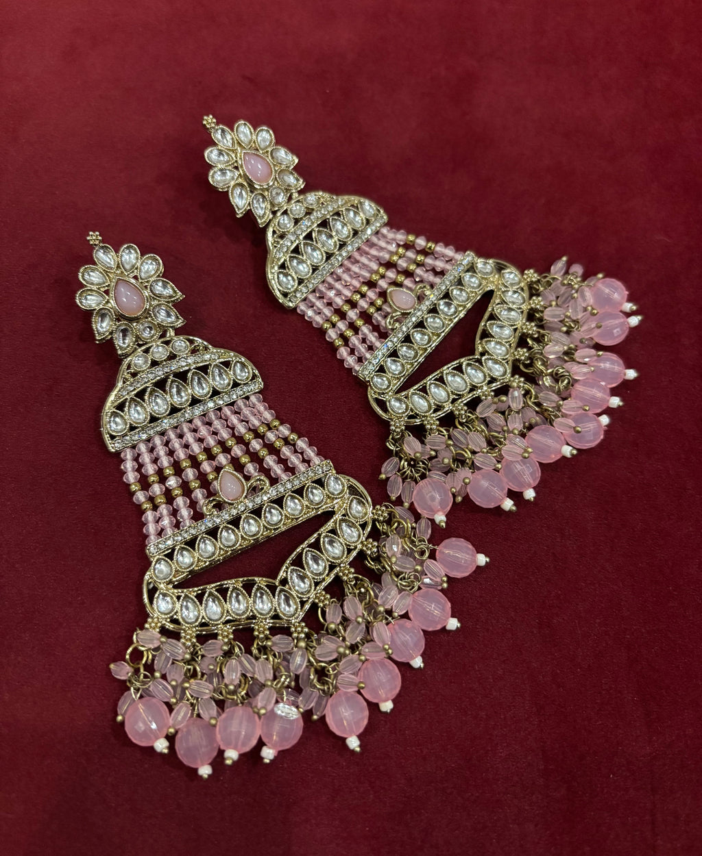 High Quality Designer Mughal Long Earrings
