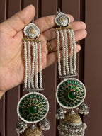 Gurpreet Dual Tone Jhumke With Sahara (Green)