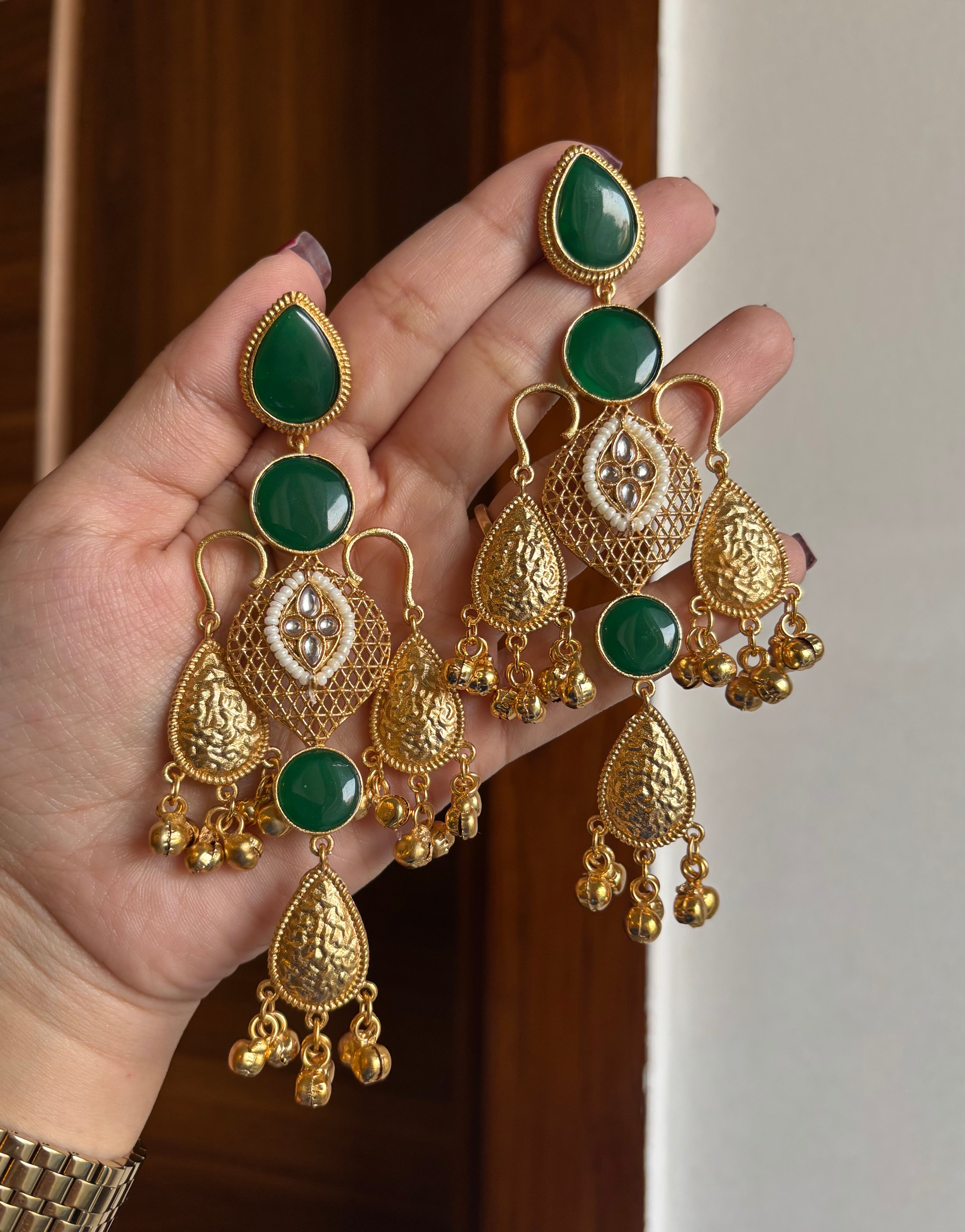 Green Dashmeet Designer Earrings