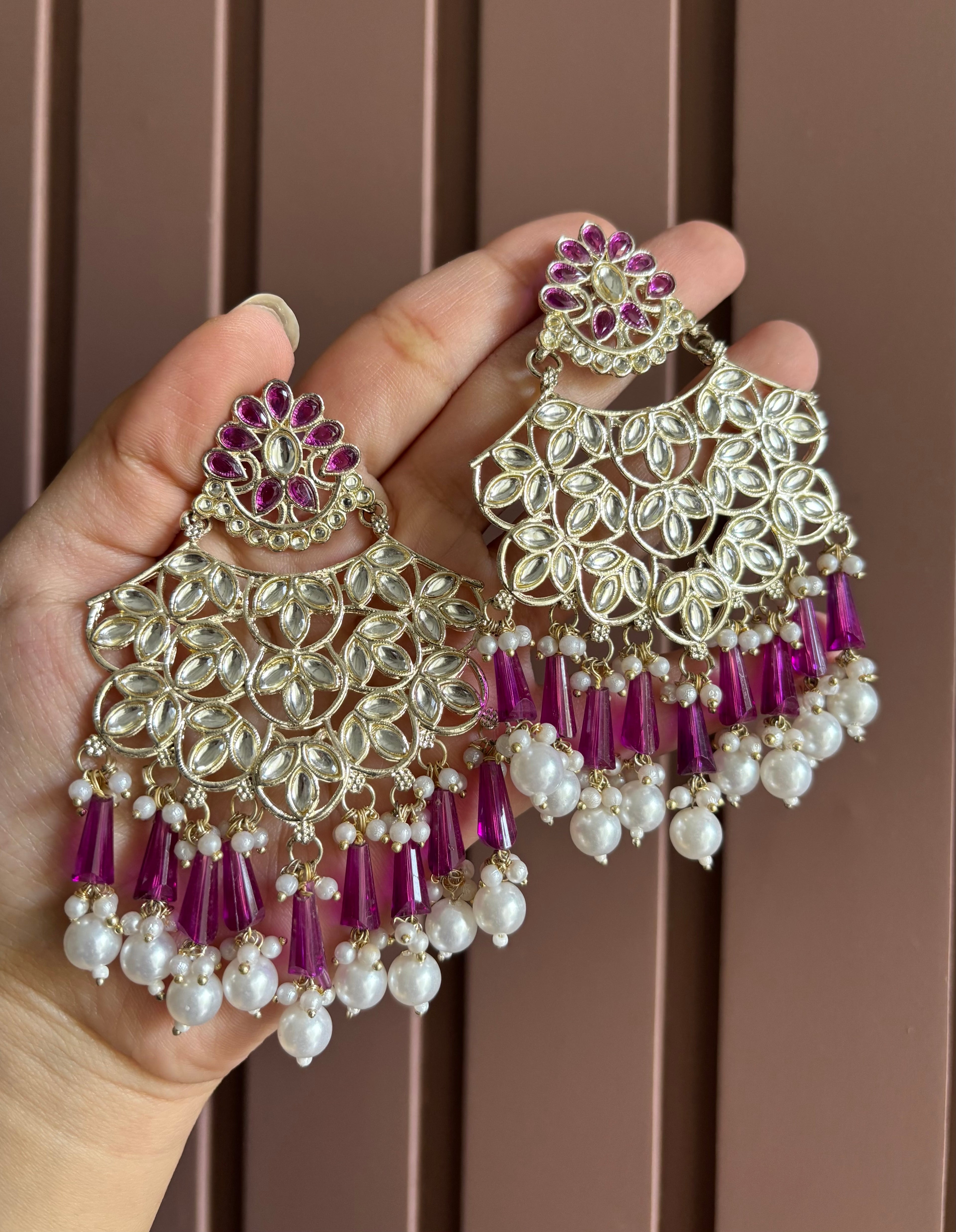 Purple Designer Earrings