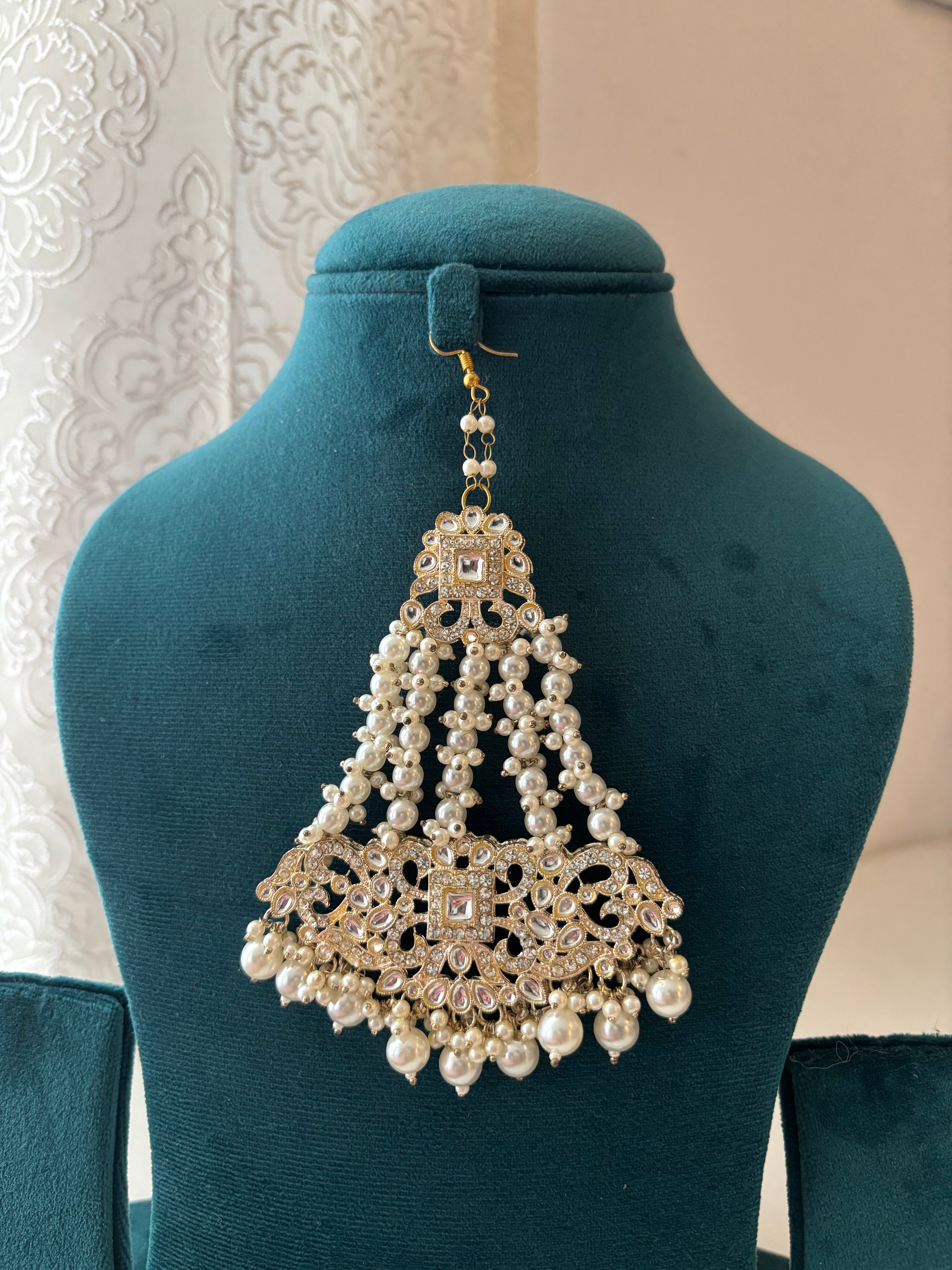 Mughal Jhumar Full Stones & Pearl Touch✨ Design-1