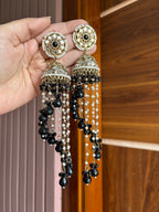 High Quality Designer Mirror Cut Layers Long Jhumkas