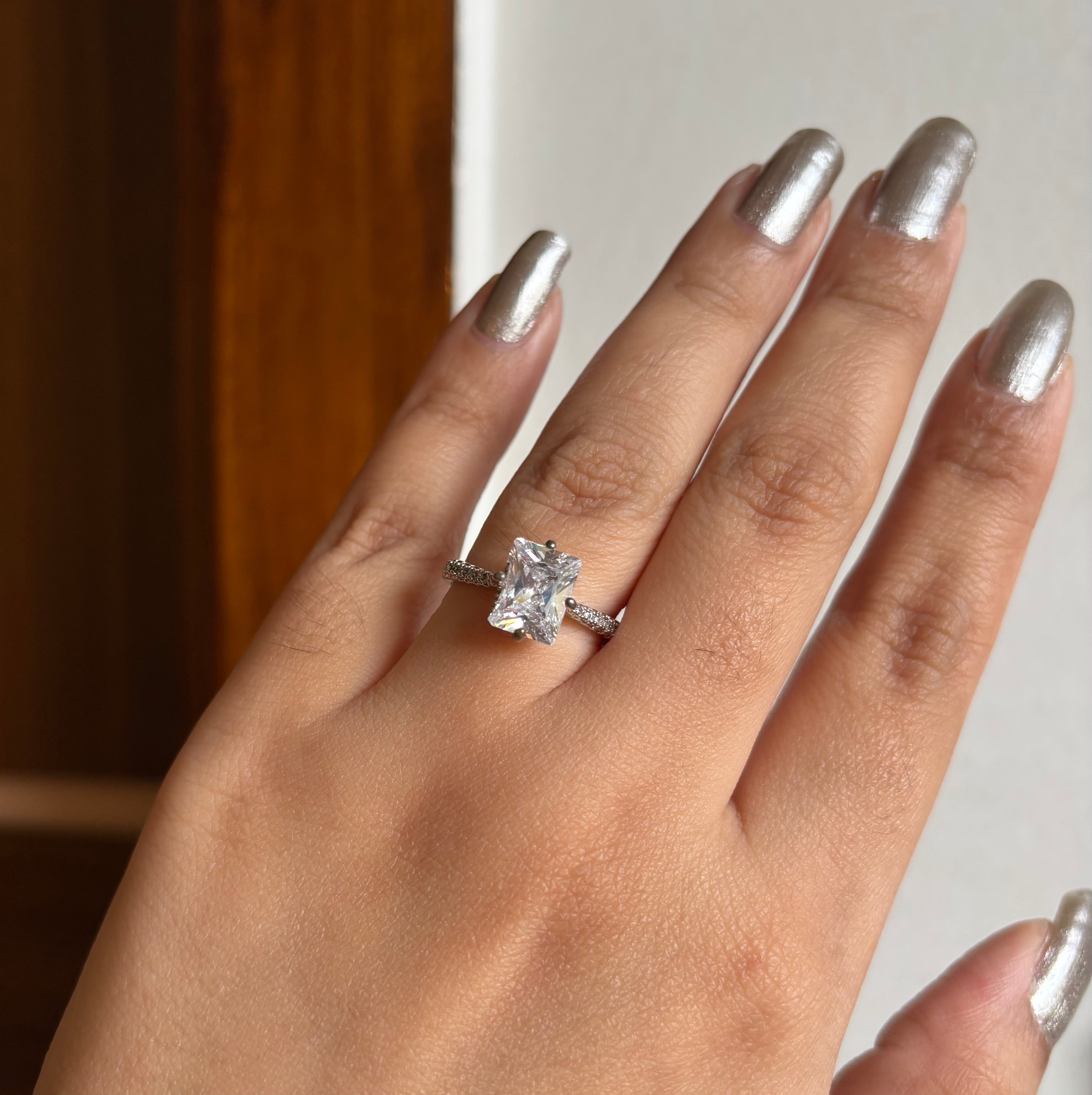 Princess Soilitare Adjustable Ring