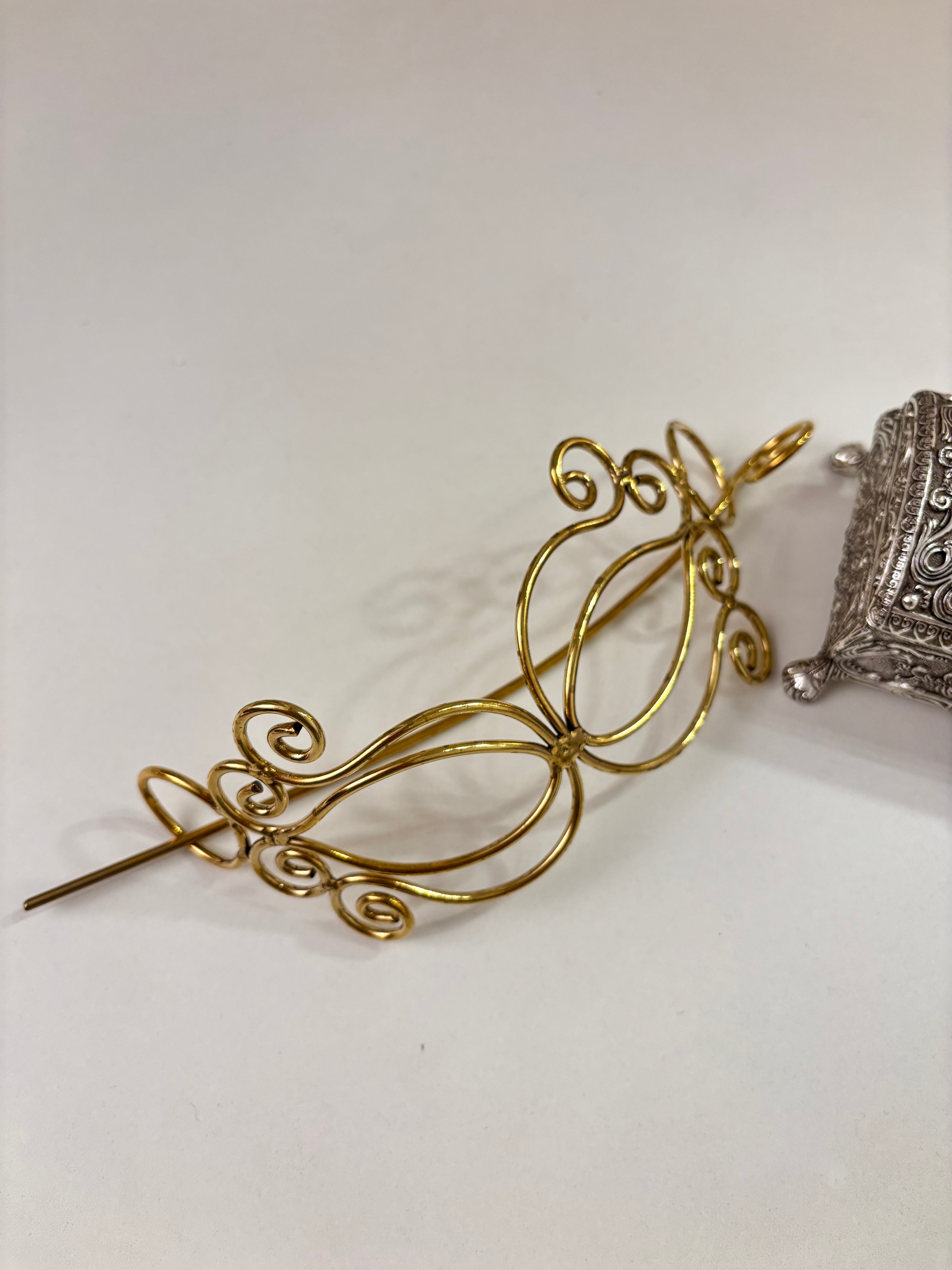 Princess Oxidised Hair Bun With Stick