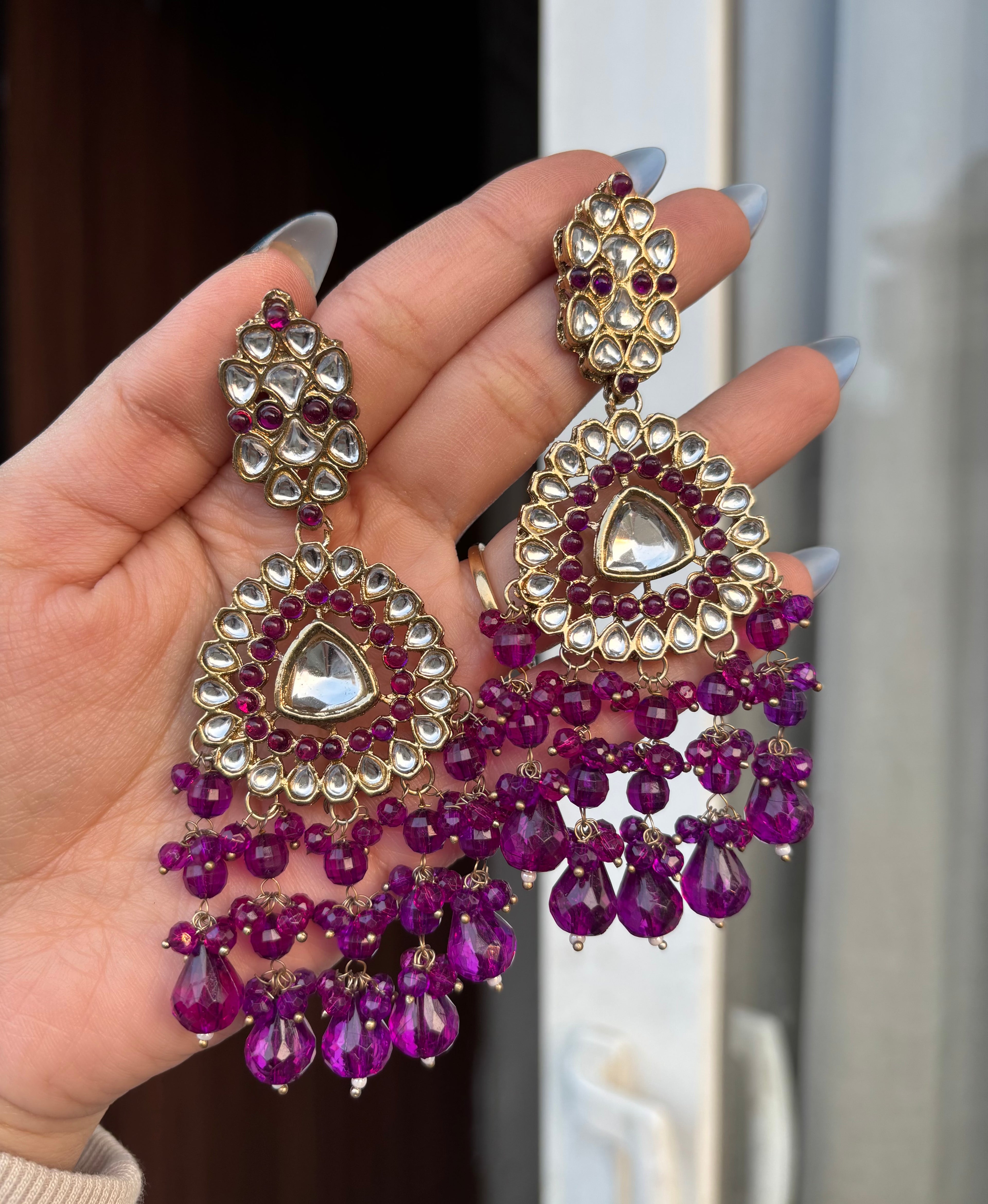 Dark Purple Earrings