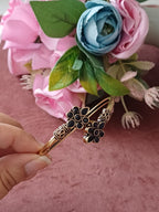 Flower Almond Oxidised Openable Bracelet