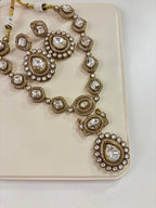 Premium Long Moissanite Necklace With Earrings